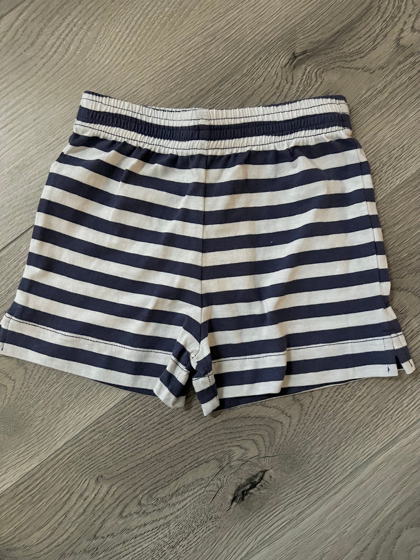 Navy Stripe Shorts by Luigi Kids