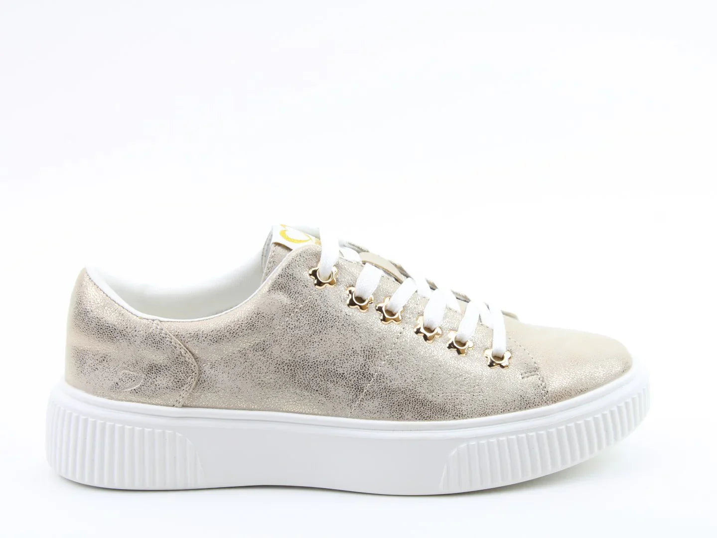 Feather Shimmer Trainers Gold