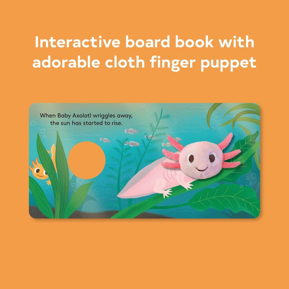 Baby Axolotl Finger Puppet Chunky Board Book