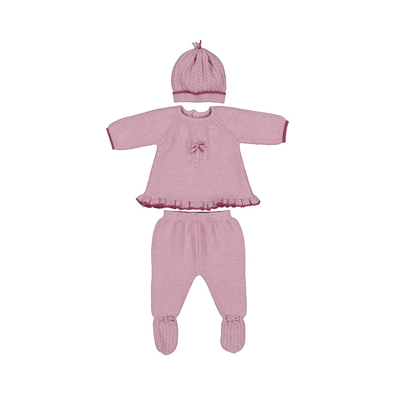 Knit Mauve Pink 3 piece set by Mayoral