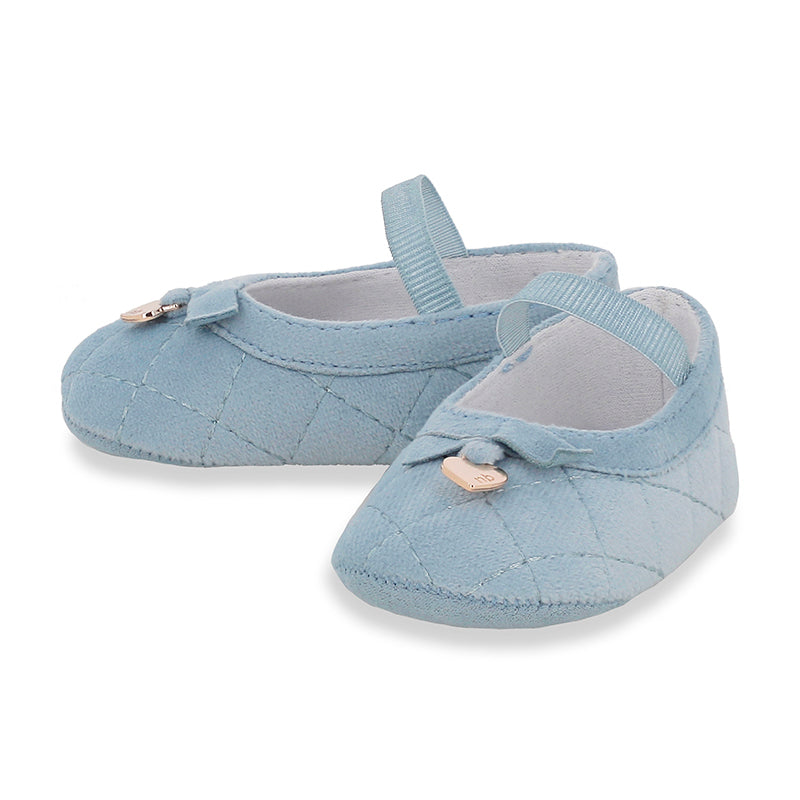 Light Blue MaryJane crib shoes by Mayoral