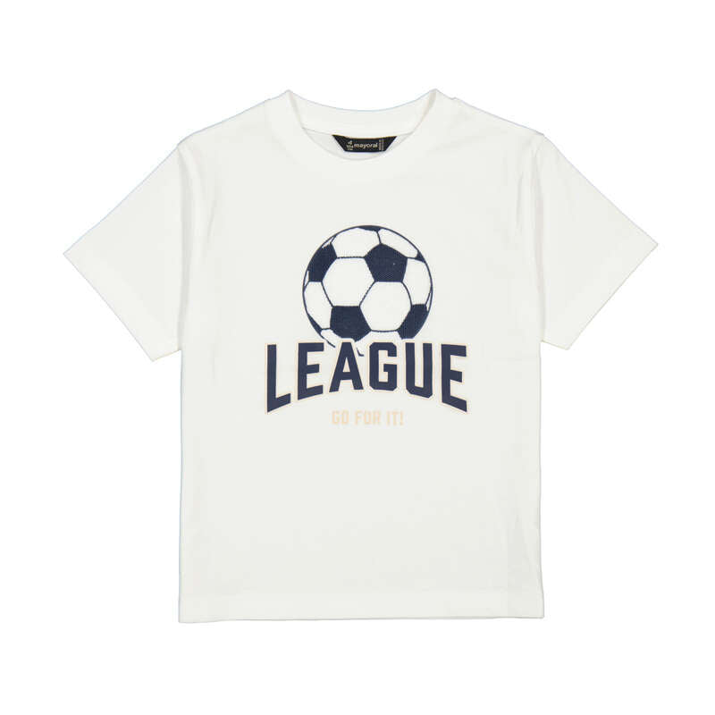 White Soccer League Tee by Mayoral
