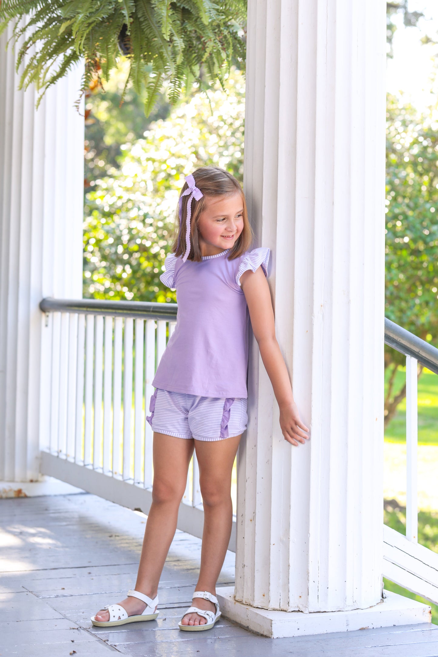Vivian Flutter Top Lavender by Trotter Street Kids