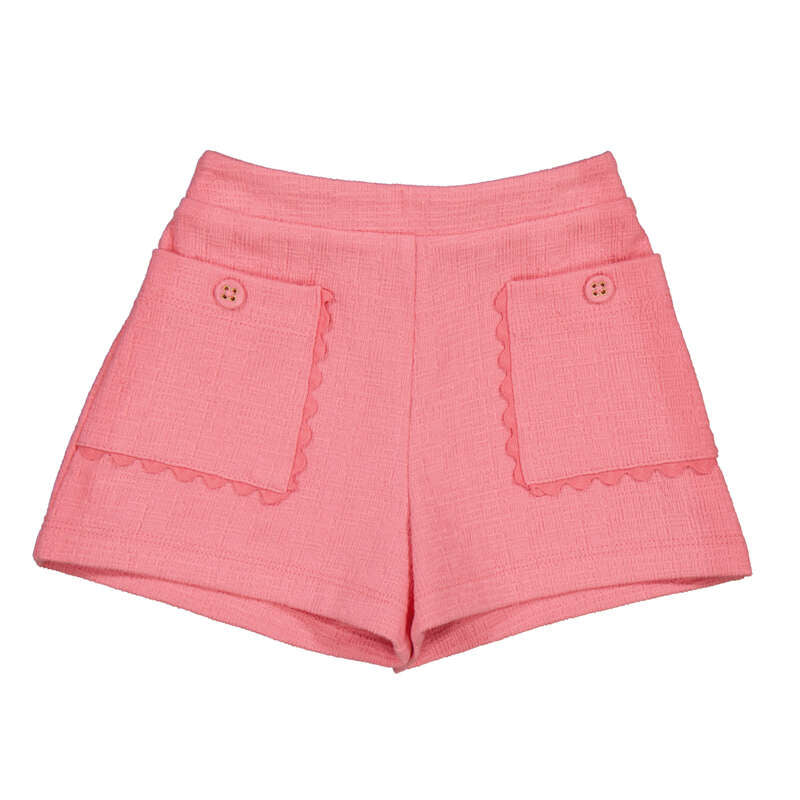 Geranium Ric Rac Pocket Shorts for Girls by Mayoral
