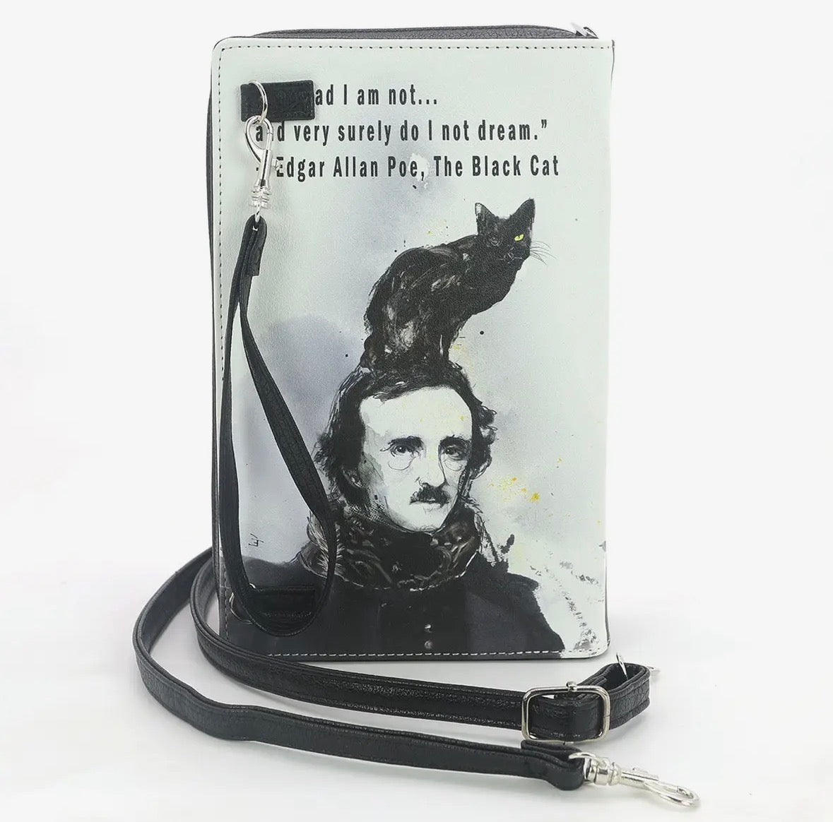 The Black Cat Book Clutch / Crossbody Bag