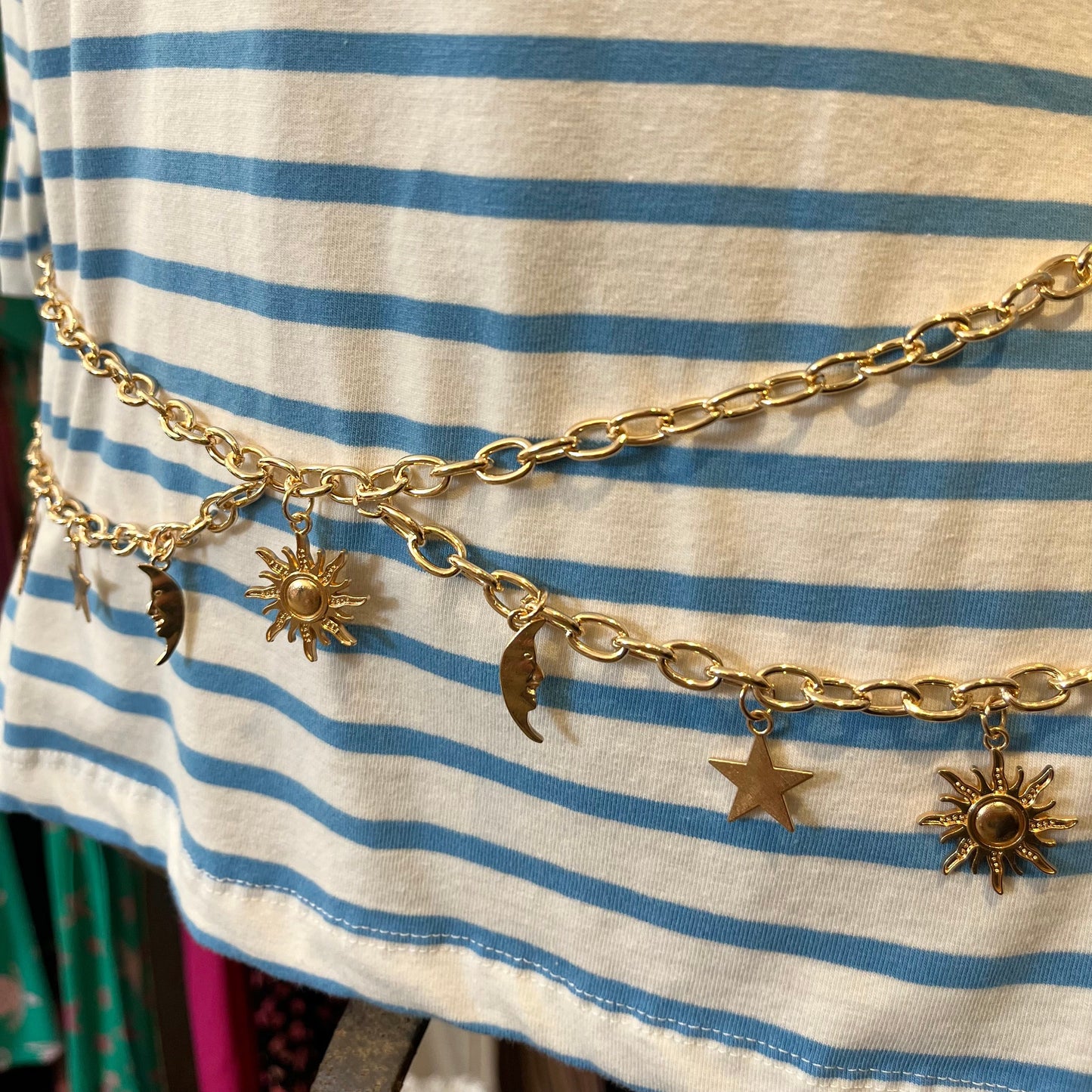 Sun Star and Moon Belt Gold