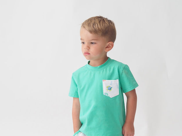 Fish Frenzy Boys Play Pocket Short Set by Cypress Row