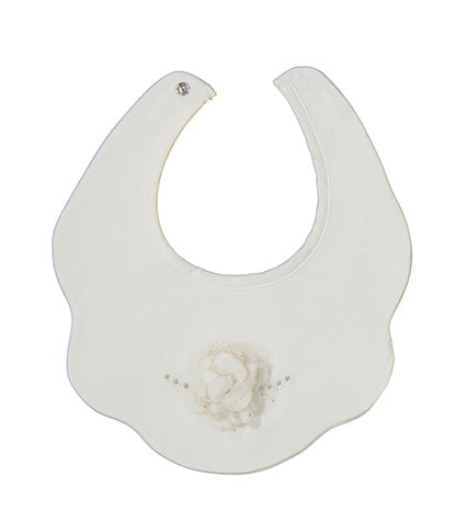 Scalloped Bib-Natural with Gold embellishments by Mayoral