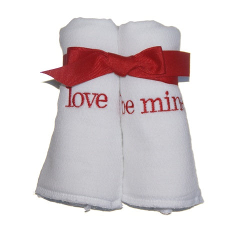 Valentine Burp Cloths-Set of 2