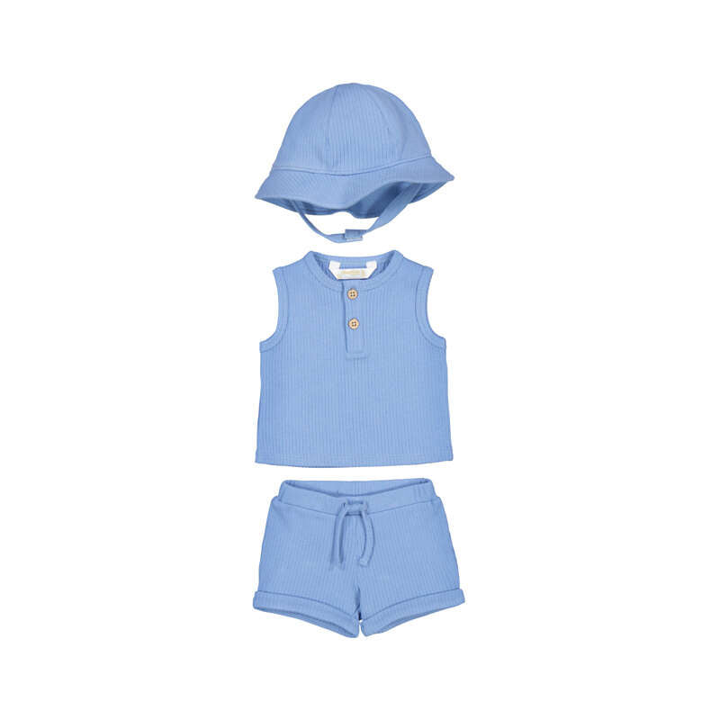 Blue Rib Track Suit with Hat by Mayoral