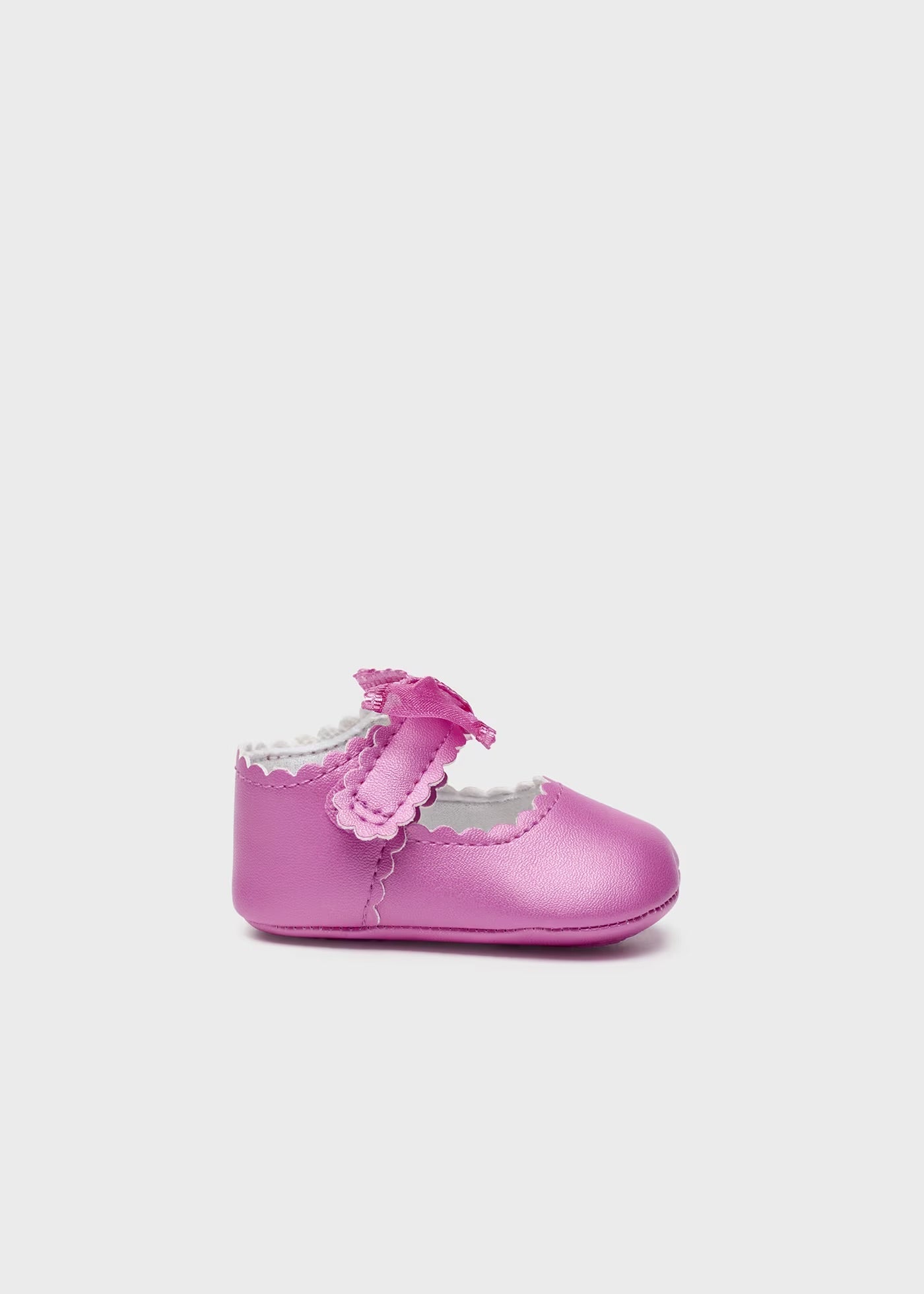 Grenadine Bow Mary Jane Crib Shoes by Mayoral