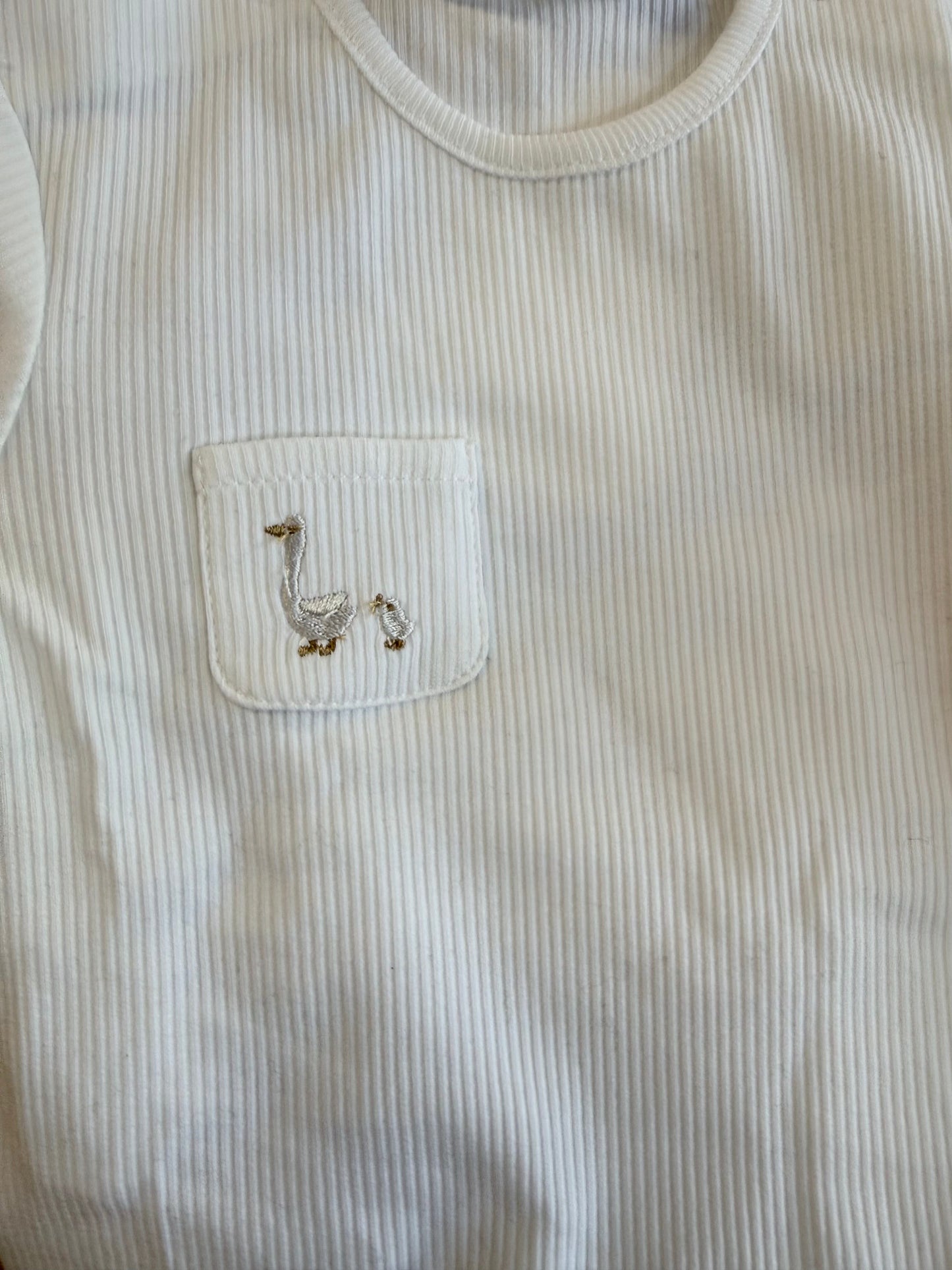 White Ribbed Onesie & Silver Dot Shorts by Mayoral