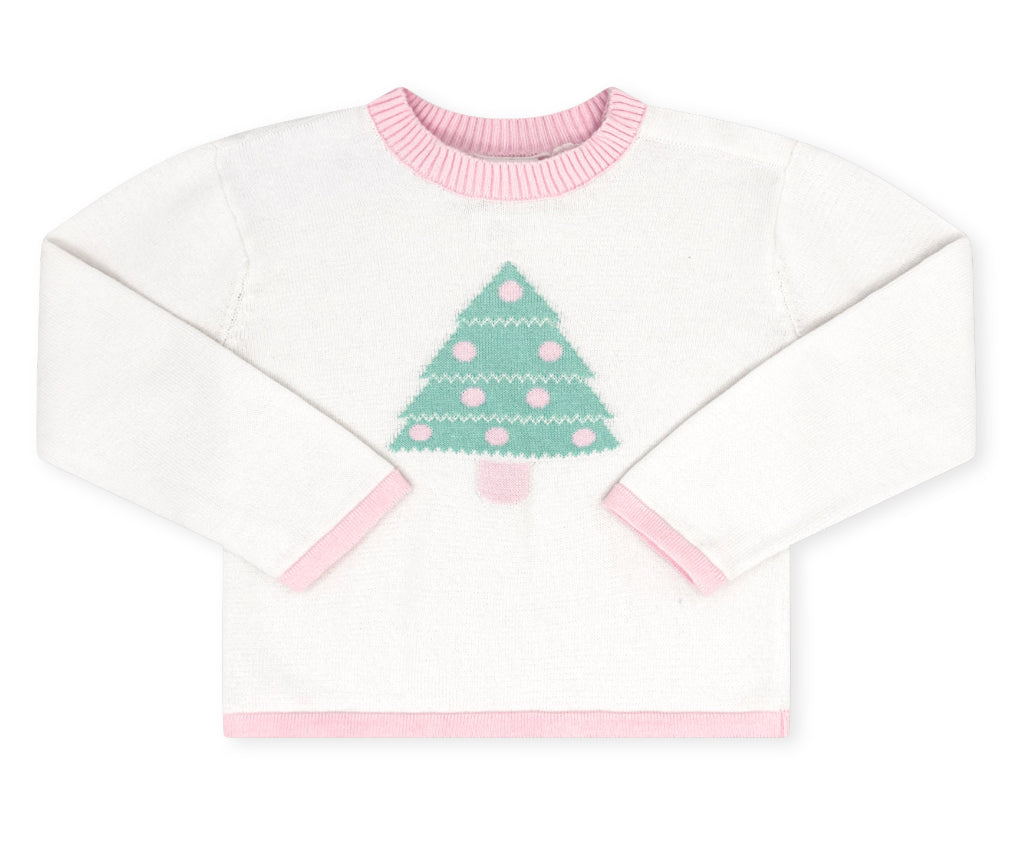 Cozy Up Sweater Sterling White Pink Tree by Lullaby Set