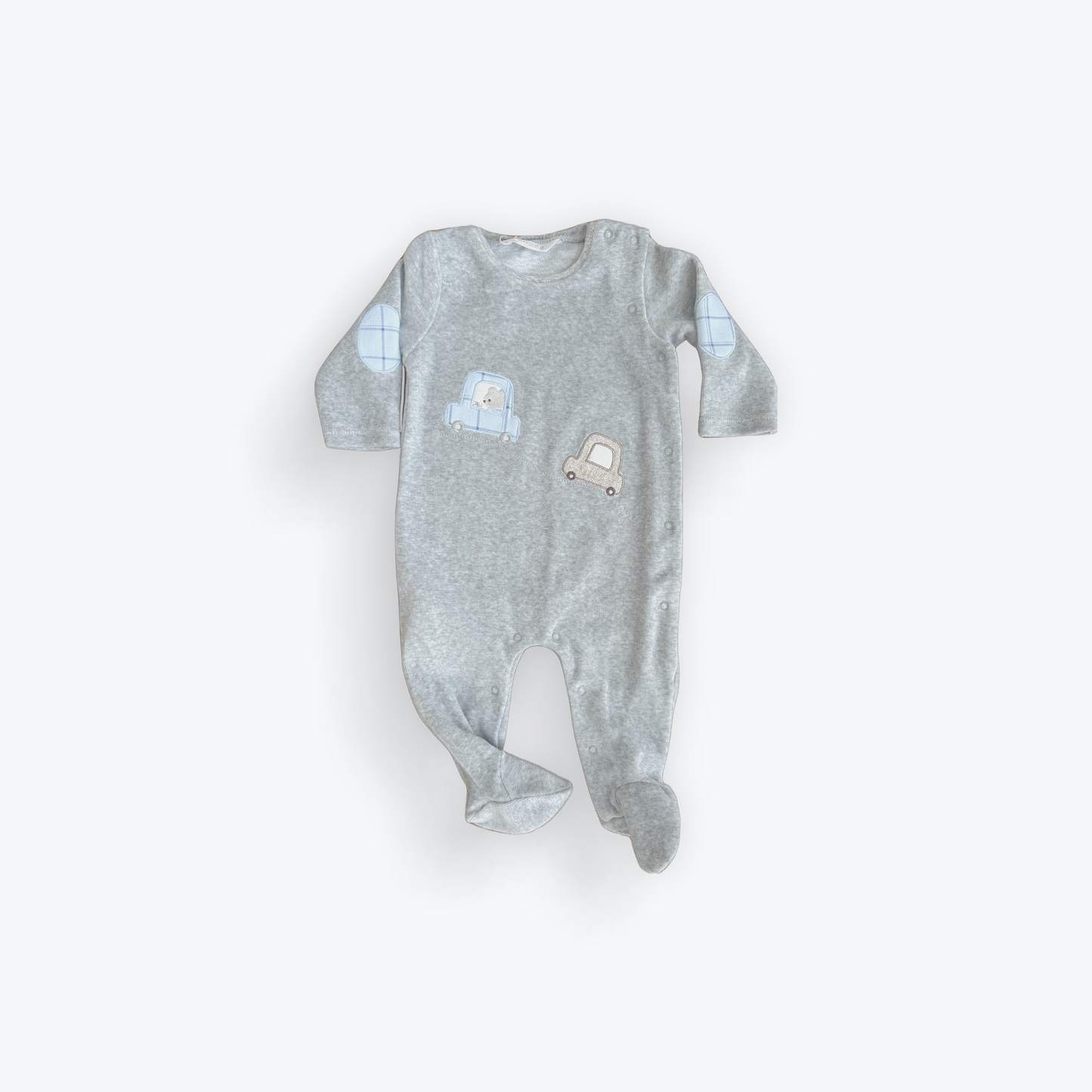 Gray Velour Car Footie by Mayoral