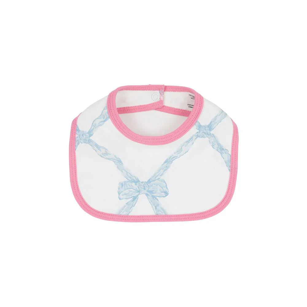 Beaufort Bonnet Blue Belle Meade Bow Bellyful Bib