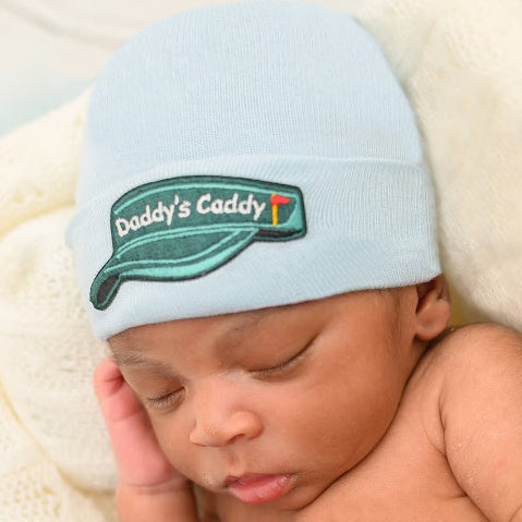 Daddy’s Caddy Newborn Hospital Hat Blue