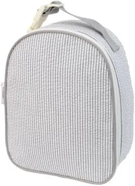 Grey seersucker gumdrop Lunchbox (with optional monogram)
