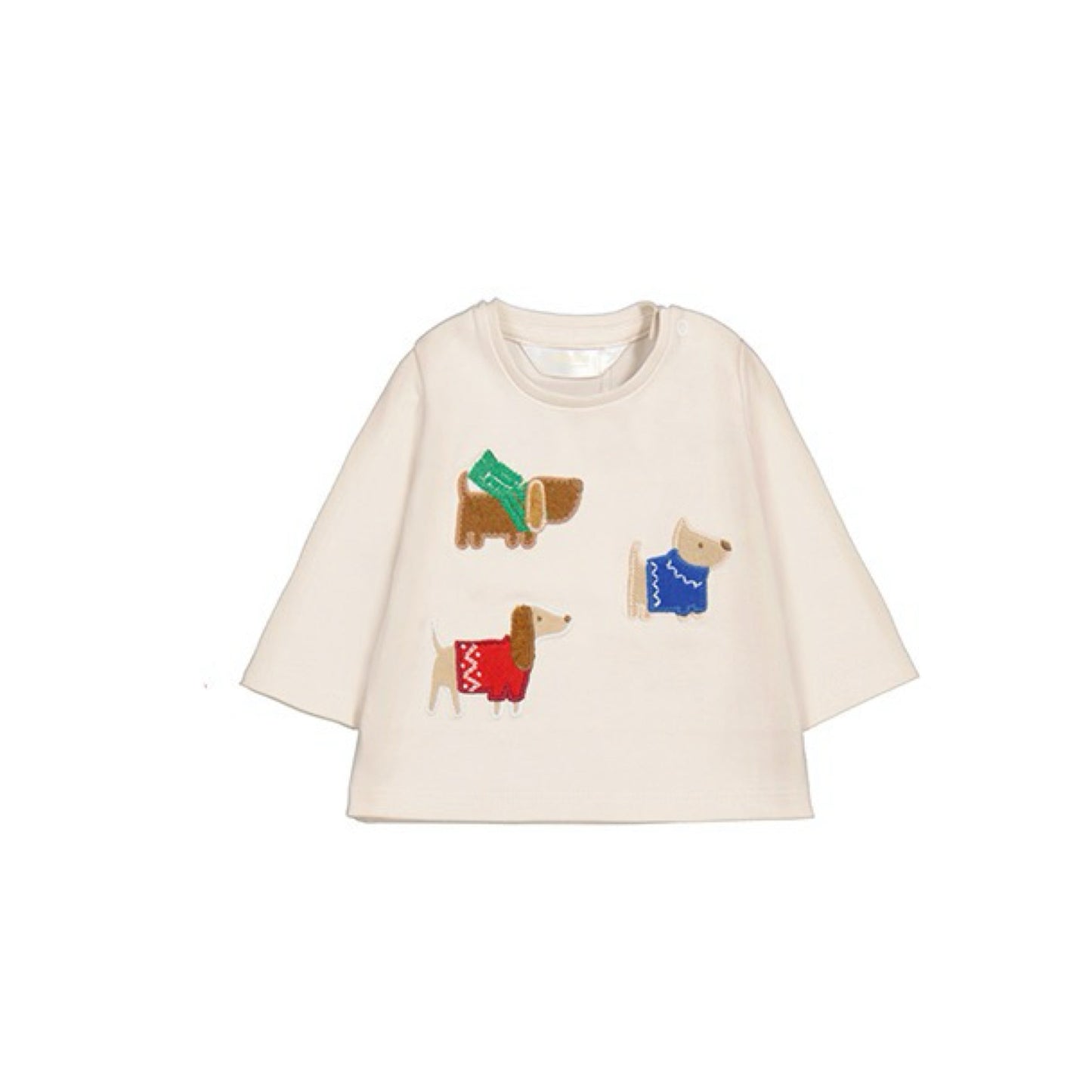 Cream Puppies in Sweaters Long Sleeve Shirt by Mayoral