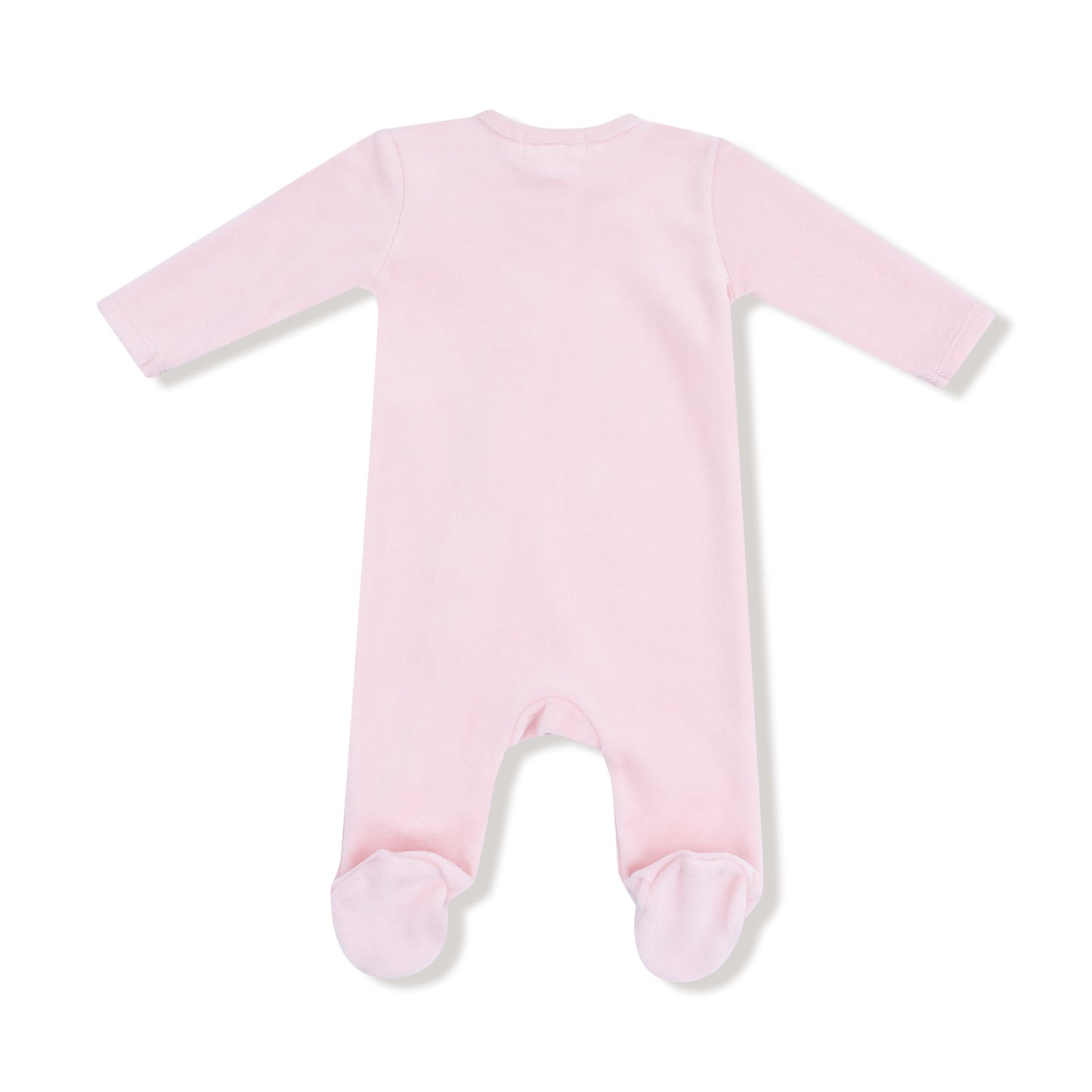 Pink Velour Teddy Bear Footie (Newborn) by Angel Dear
