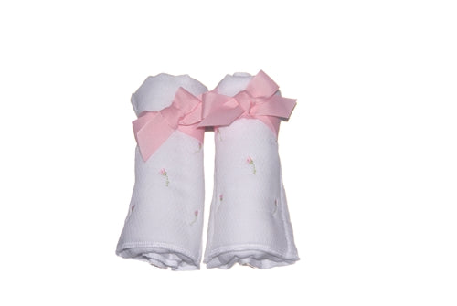 Rosebud Diaper Burp Set