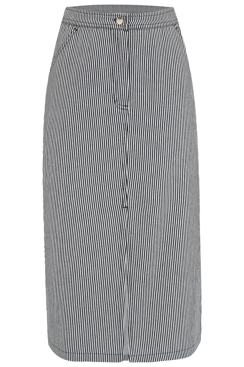 Amaya Midi Skirt - Monochrome Stripe