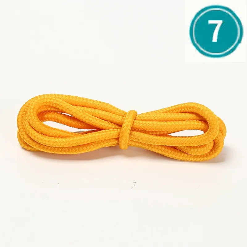 Unisex Round Shoelaces Colorful Hiking Sneakers Shoelace Black Shoe Laces Fits All Shoes Fashion Sport Boots Lacets Shoestrings