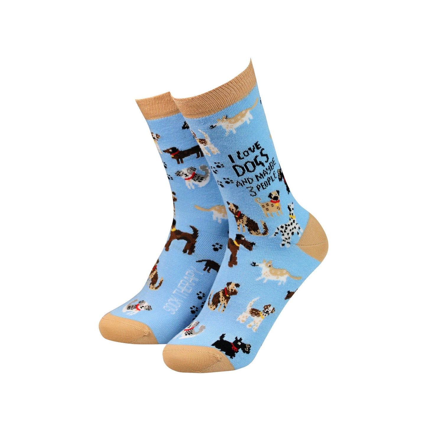 I love Dogs and maybe 3 people - Bamboo Socks