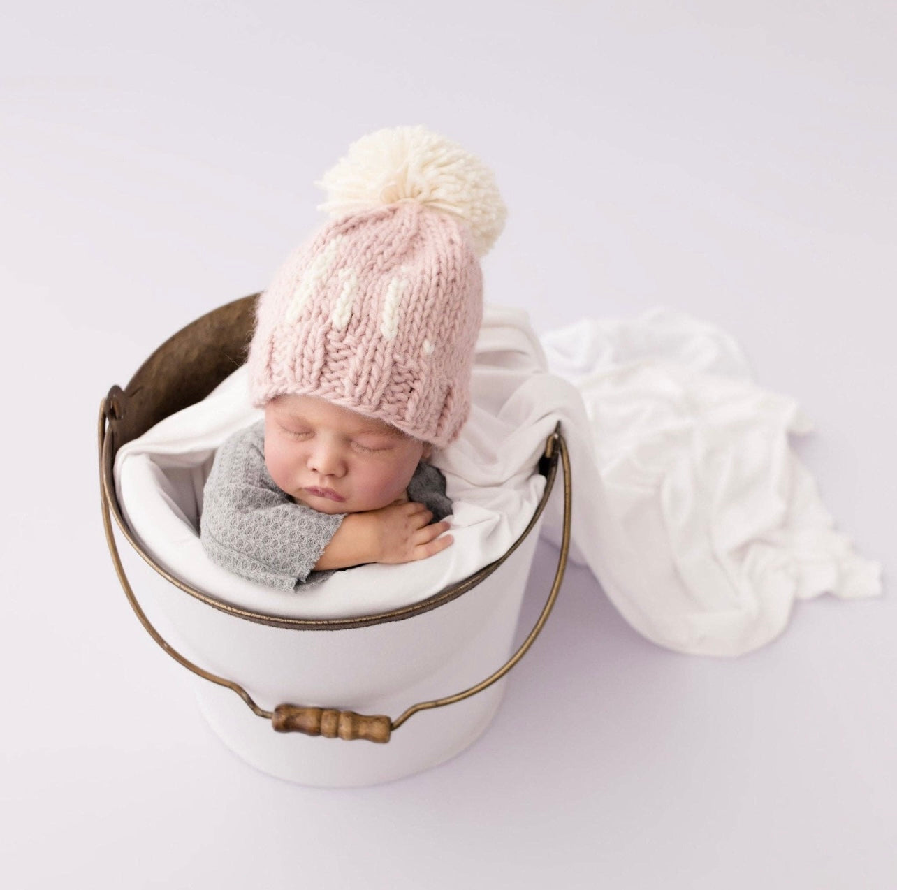 Hi. Pink Knit Baby Hat