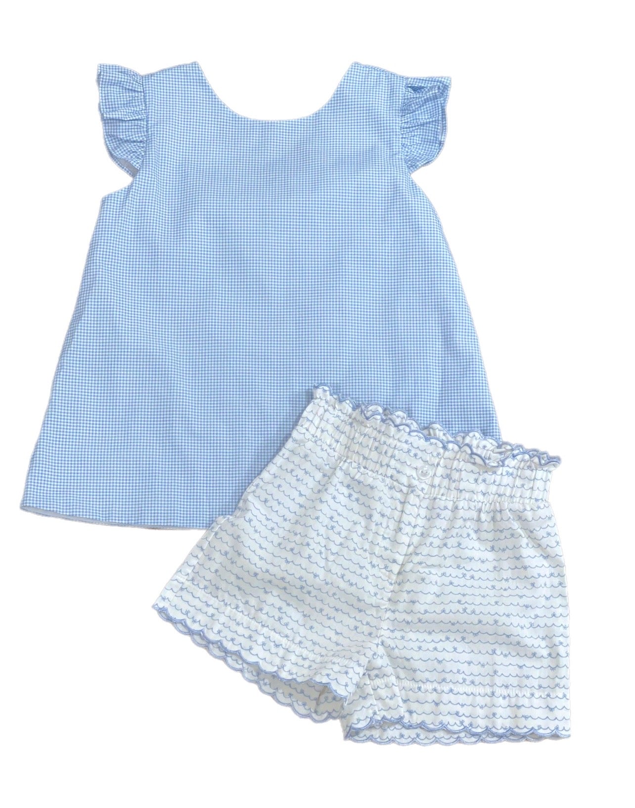 Isabella Blue Bow Short Set by James & Lottie