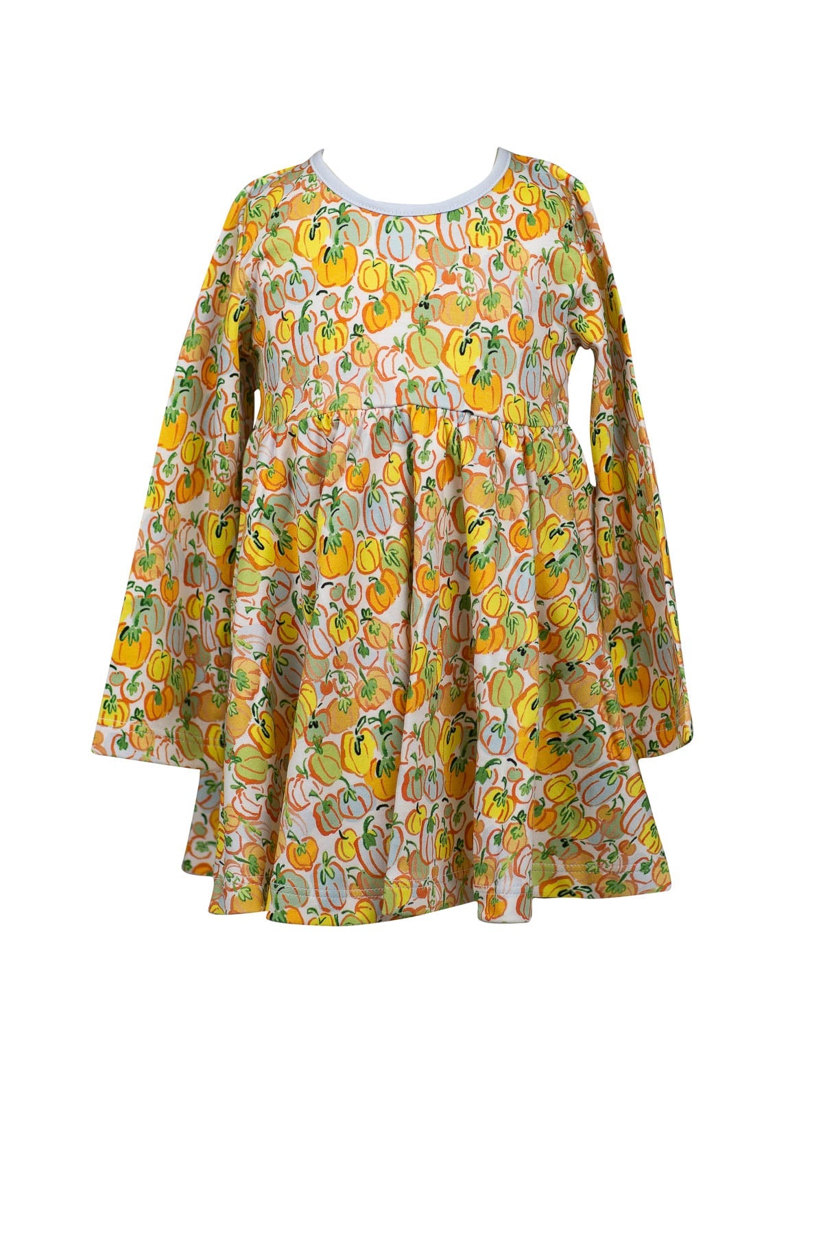 Proper Peony Harvest Pumpkin Twirl Dress