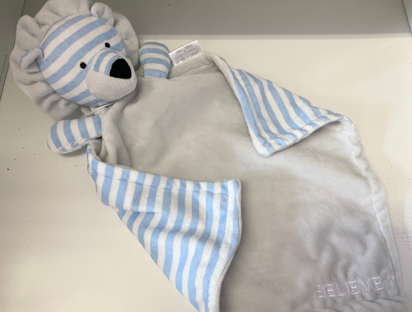 Blue striped Lion Blankie