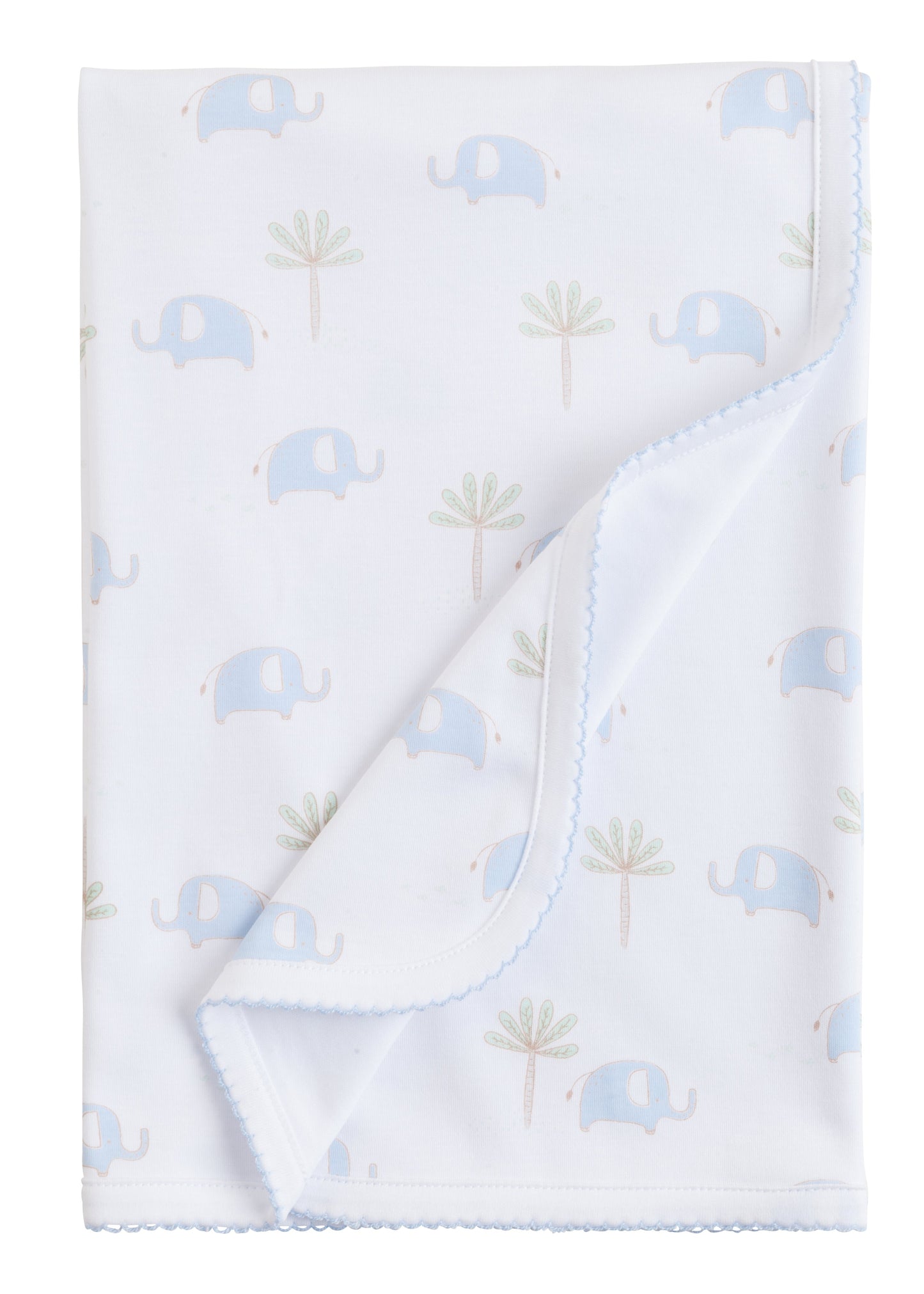 Blue Printed Elephant Blanket by Little English