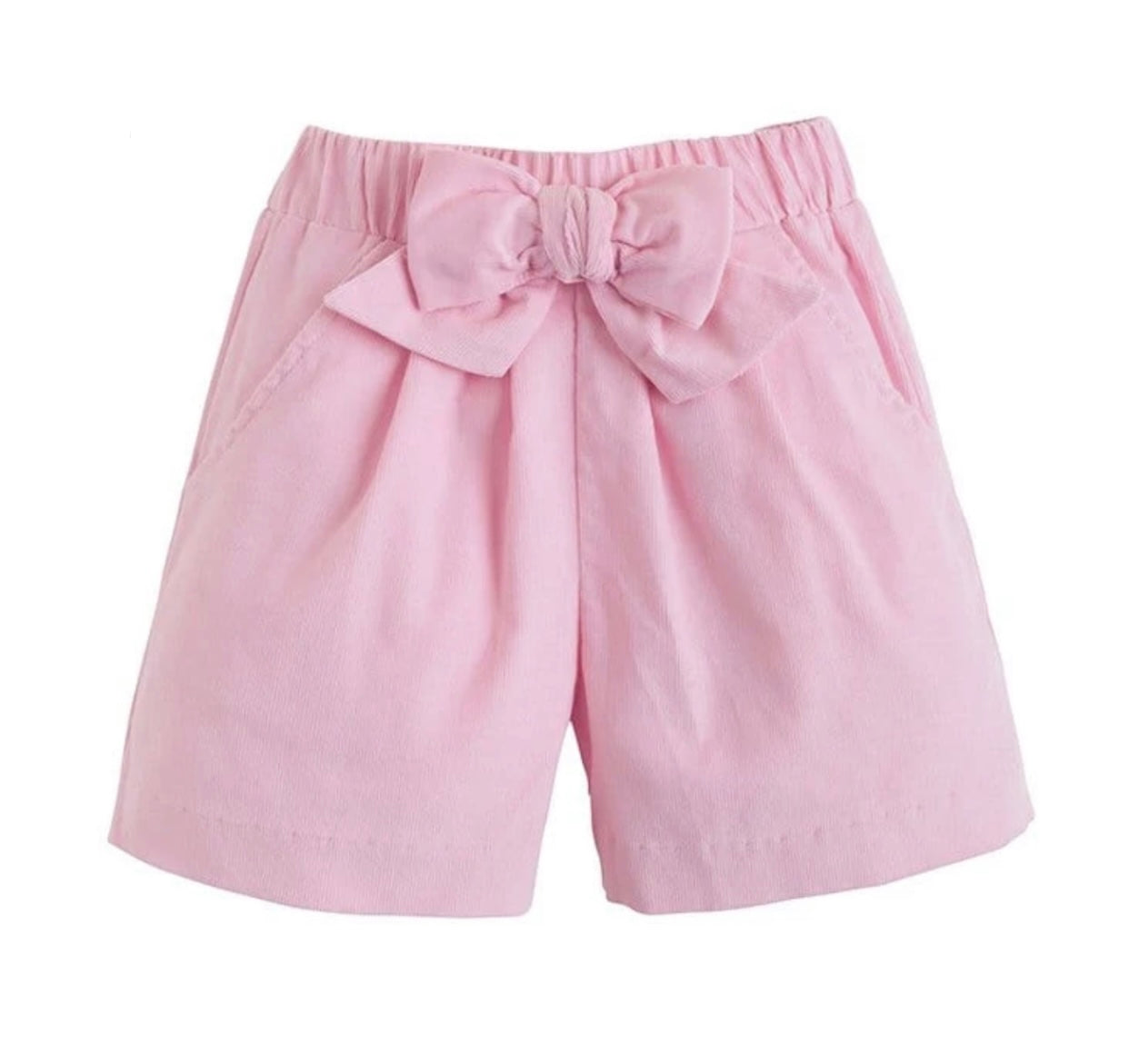 Pink Bow Corduroy Shorts