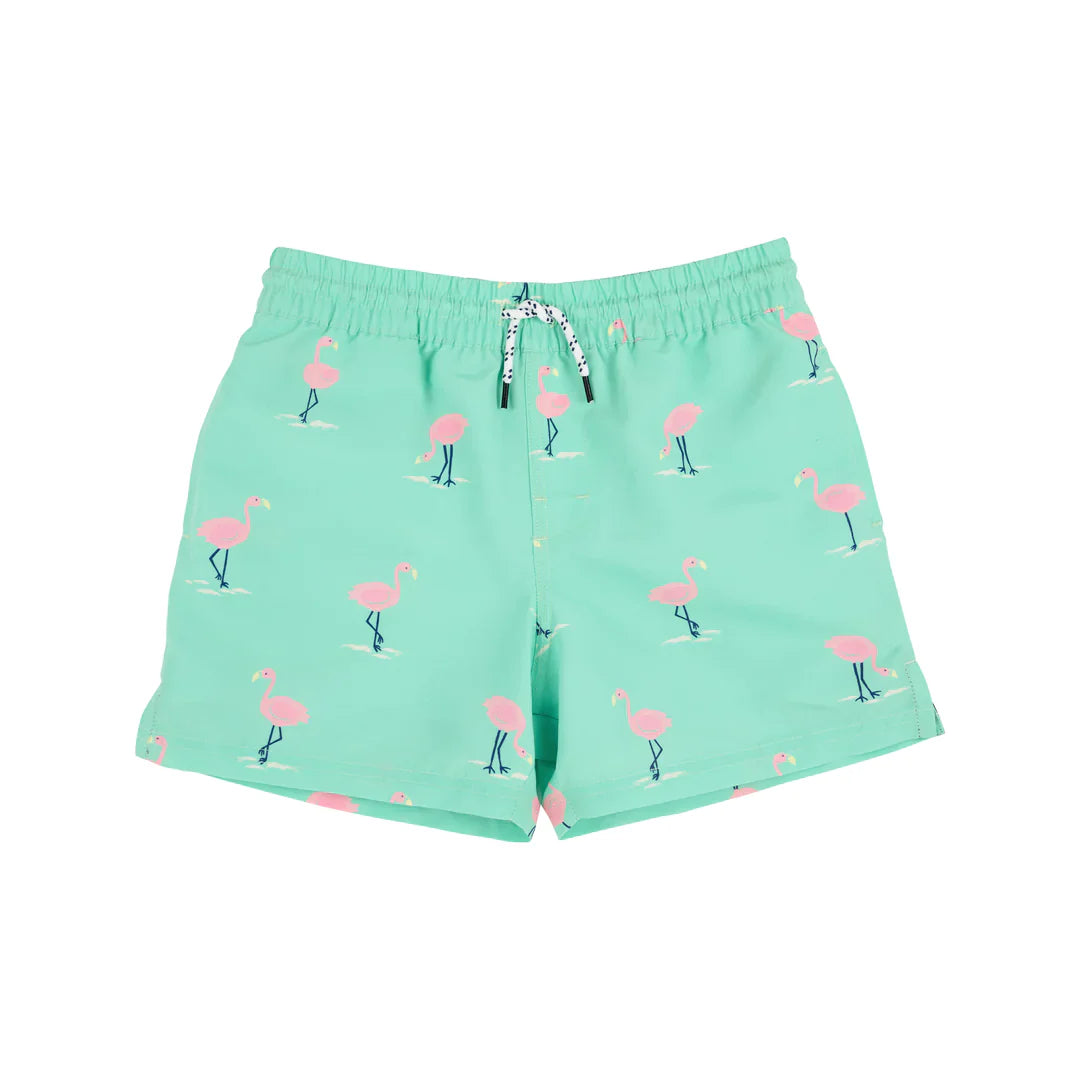 Beaufort Bonnet Tortola Trunks Flarda Flamingo (Grace Bay Green) With Nantucket Navy Stork