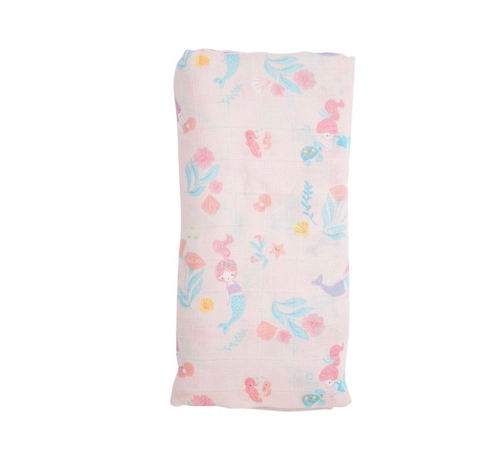 Mermaid Swaddle Blanket (pink)