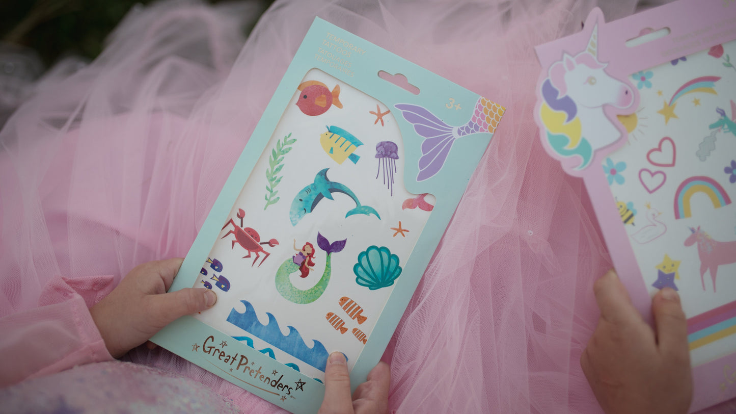 Mermaid temporary tattoos