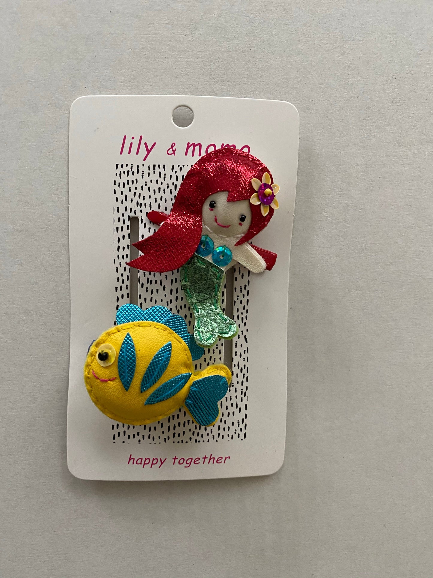 Mermaid and fish hair clip