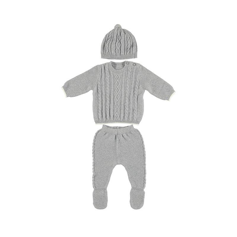 Grey Cable Knit Take Home Set