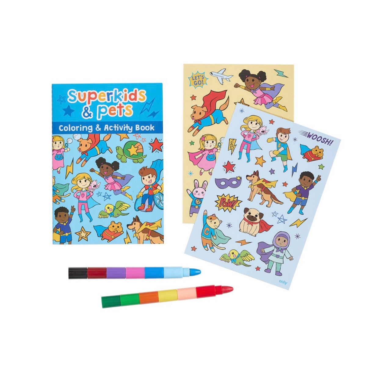 Mini Traveler Coloring & Activity Kit-Superkids & Pets