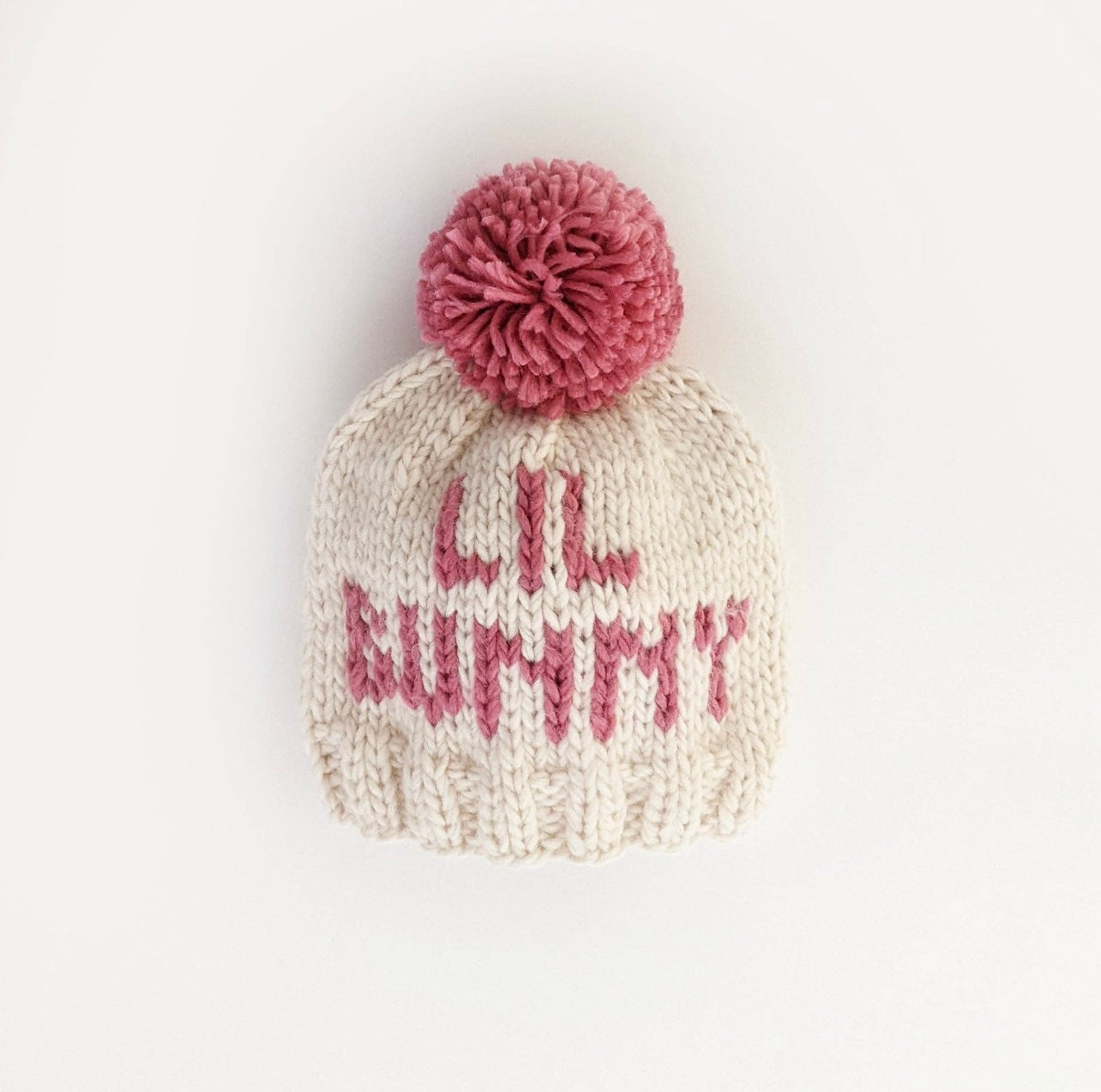 Lil Bunny Knit Beanie Hat-Pink