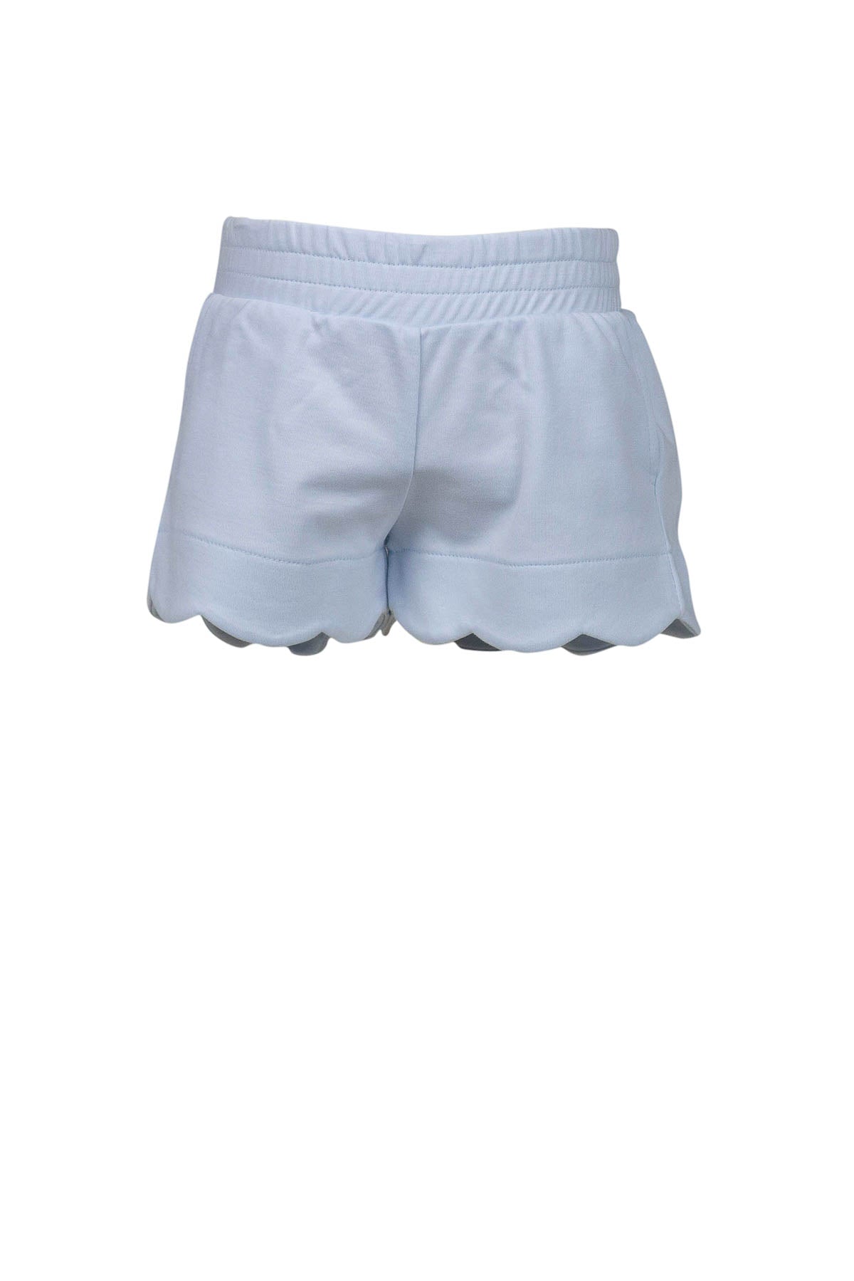 Sky Blue Scallop Shorts by the Proper Peony