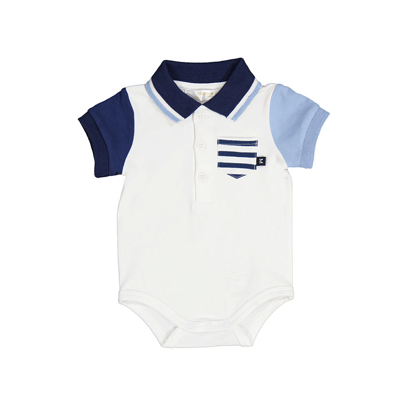 Short Sleeve Colorblock Bodysuit Polo by Mayoral