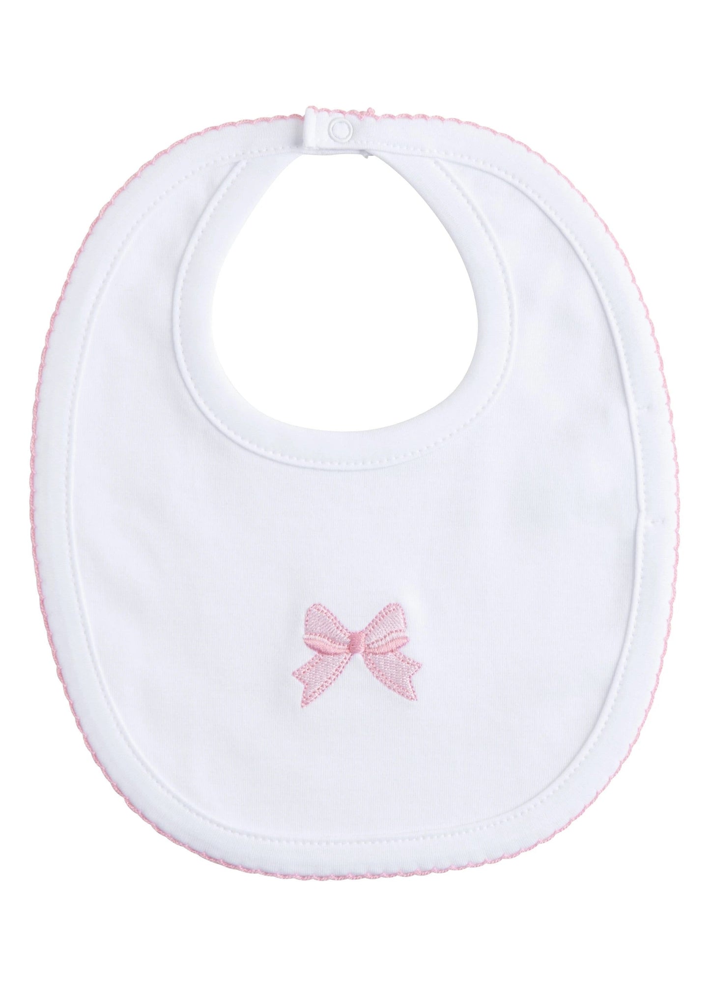 LE Embroidered Bow Bib