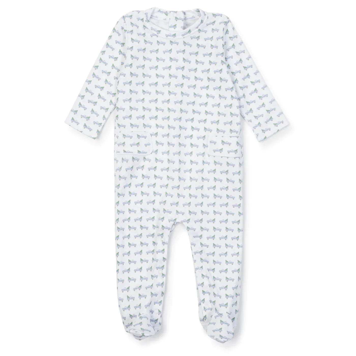 Preston Romper Holiday Truck by Lila and Hayes