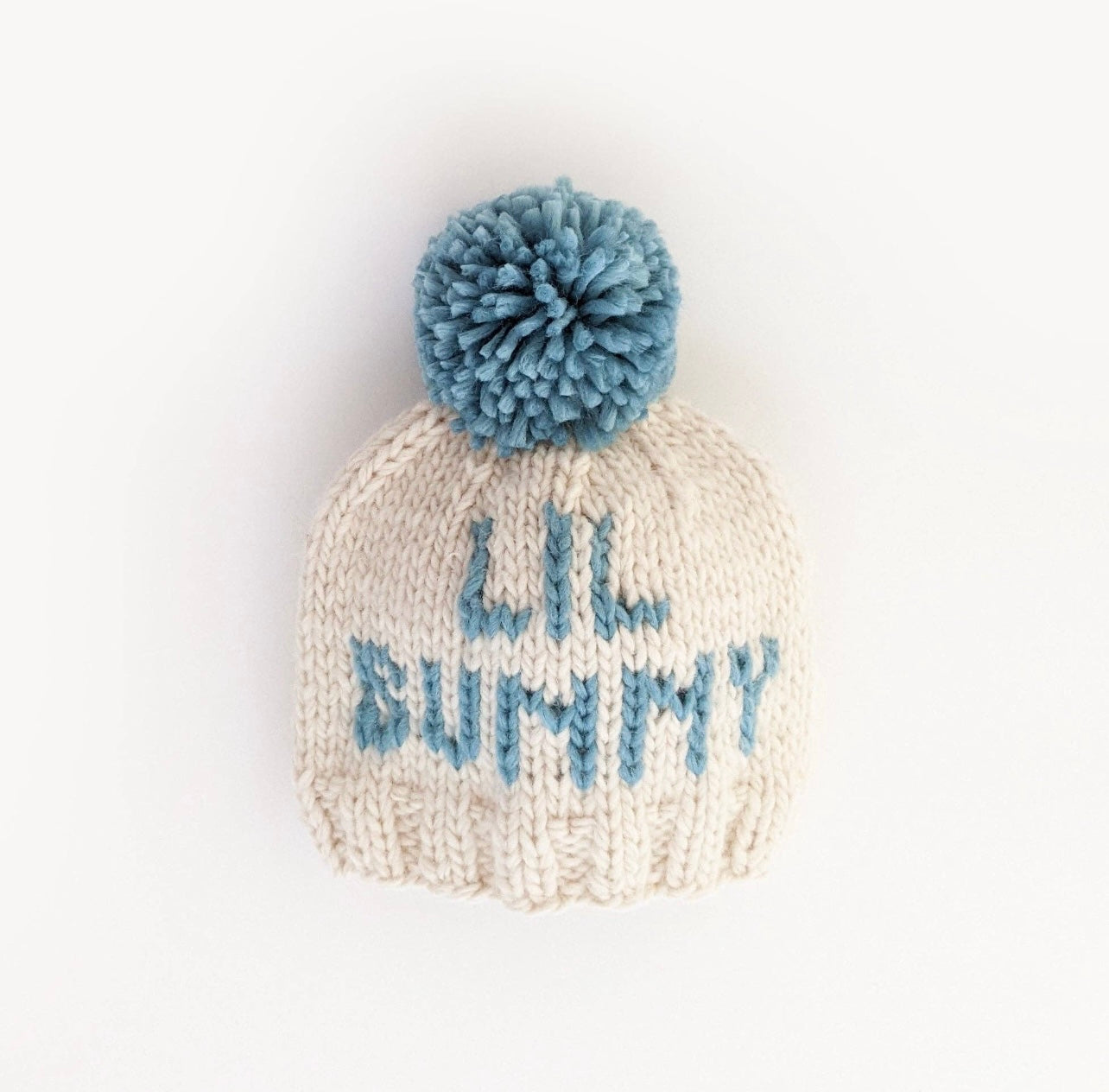 Lil Bunny Knit Beanie Hat-Blue
