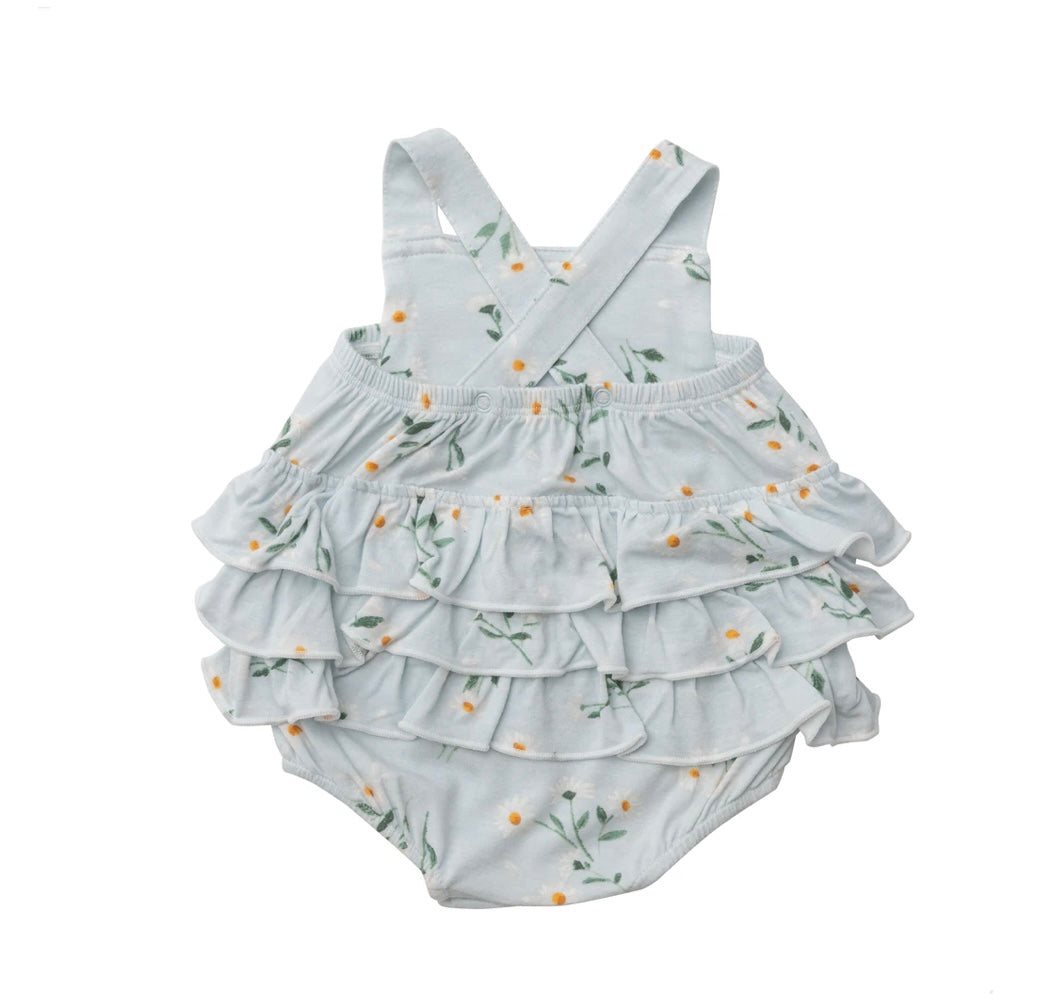 Pretty Daisies Ruffle Sunsuit