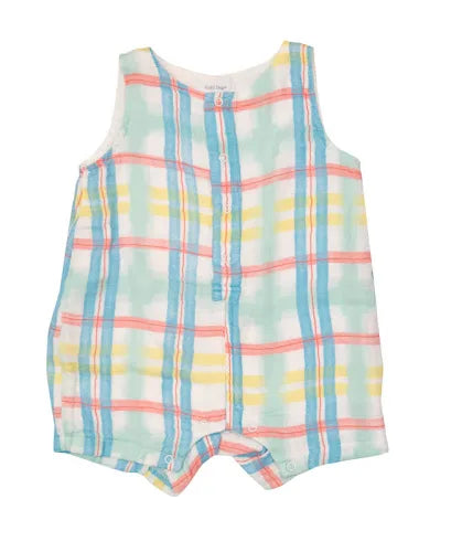 Beach Plaid Shortie Romper