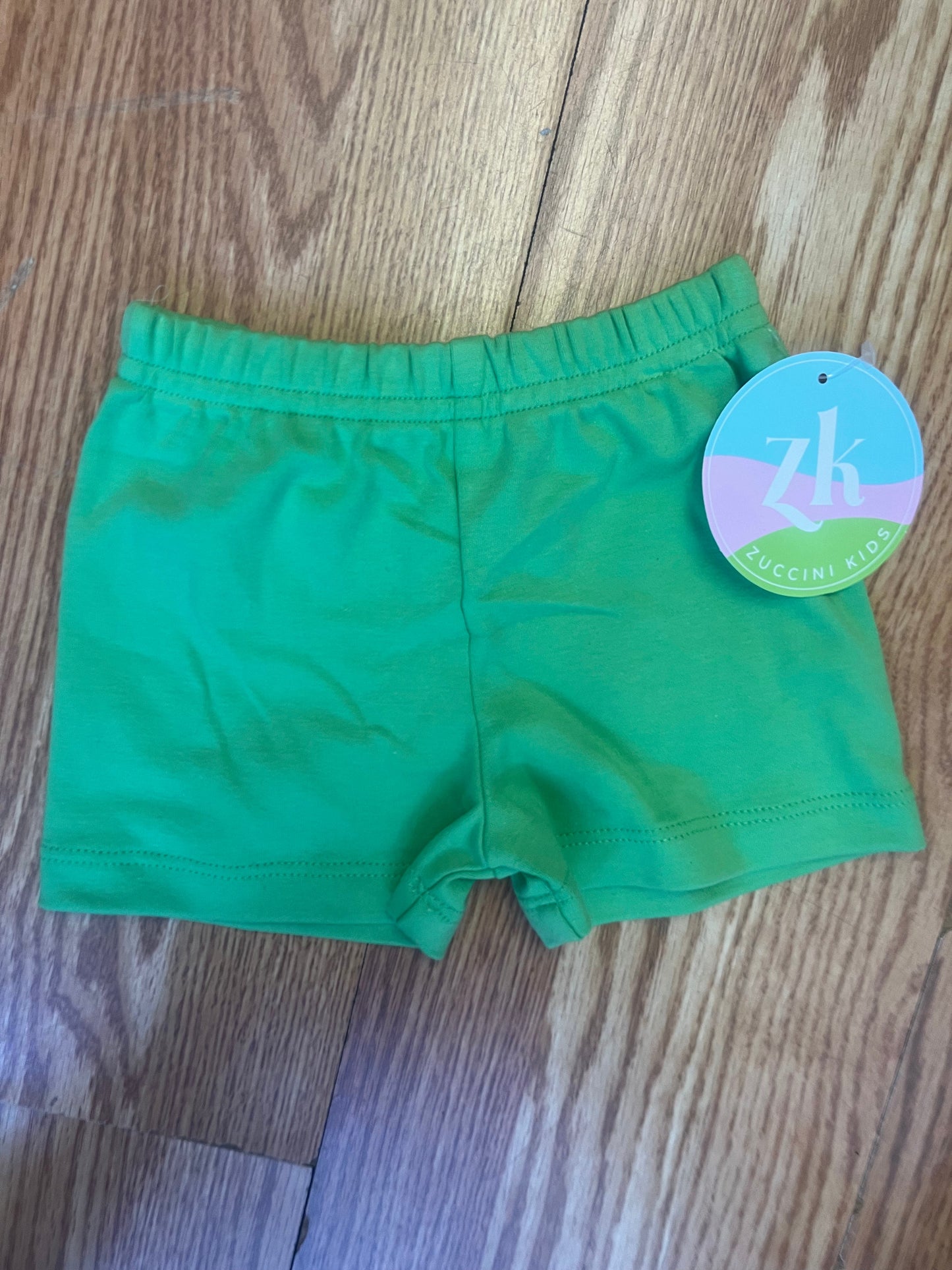 Lime Green Turtle Leo Shorts by Zuccini