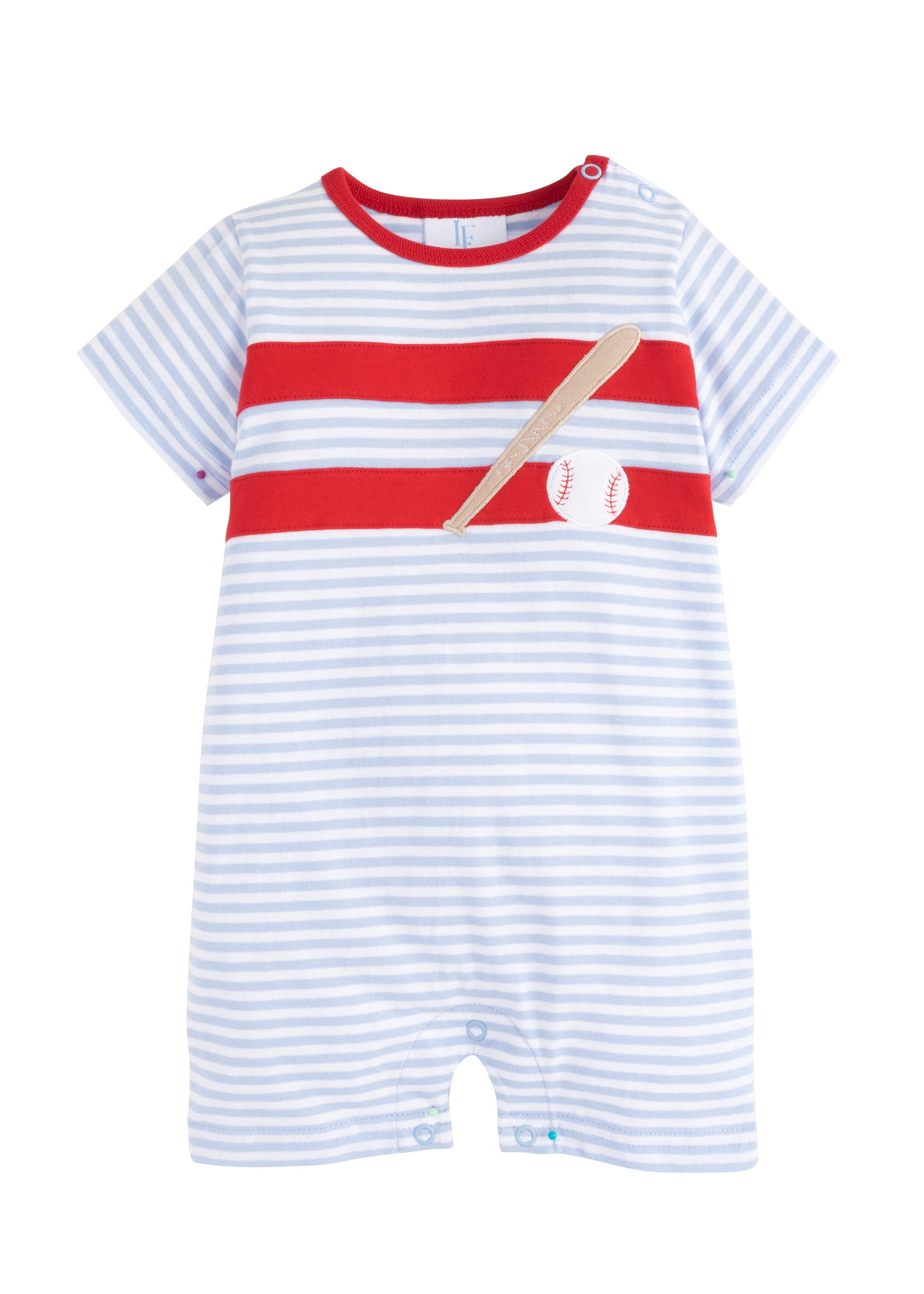 Appliqué Baseball Romper by Little English