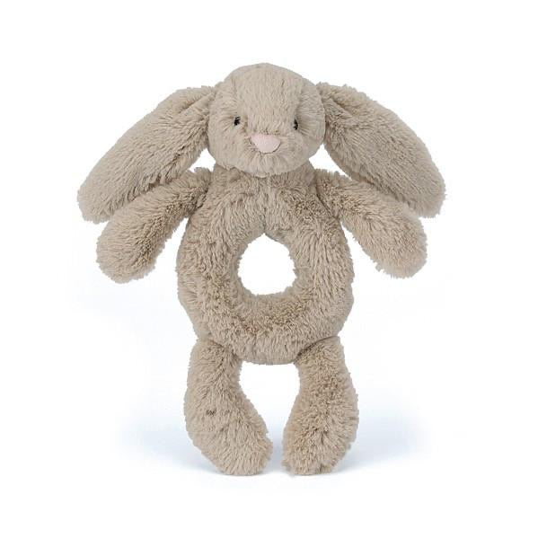 Bashful Beige Bunny Grabber Rattle by Jellycat